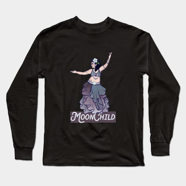 MoonChild Long Sleeve T-Shirt by bubbsnugg